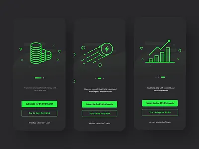 Investment & Trading App - Onboarding Animation animation app mobile onboarding walkthrough