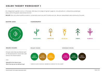 Udemy - Color Theory Worksheet brand color design digital ui vector