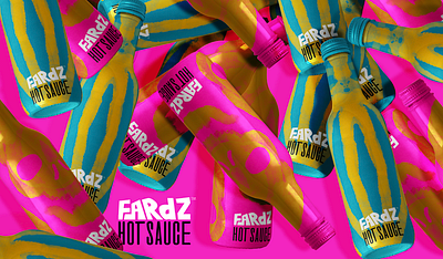 FARDZ Hot Sauce bottledesin branding design hot sauce illustration monster skull skull and crossbones skull art skull logo tobasco typography