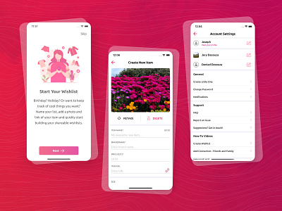 Creative Wish List App UI Design app app branding app design app ui design illustration ui ux ui web design web design wish card wish list wishlist