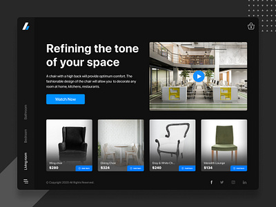 Furniture - Hero Header Page Template dashboad furniture furniture app furniture design furniture store furniture website illustration landing page typogaphy ui ux web design website