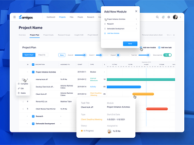 Gantt Chart dashboard add new assigned to calendar change order clean dashboard complex dashboard dashboard graph dashboard ui data management event organizer gantt gantt chart meeting app new task project management project plan research schedule task status upcoming events