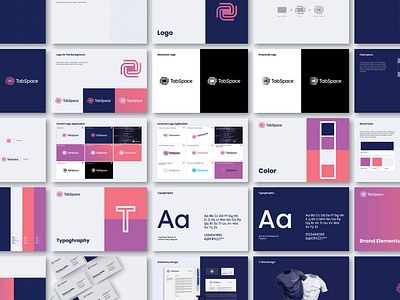 TabSpace - Brand Guidlines brand brand identity branding core designer galaxy logo logo designer tech vortex