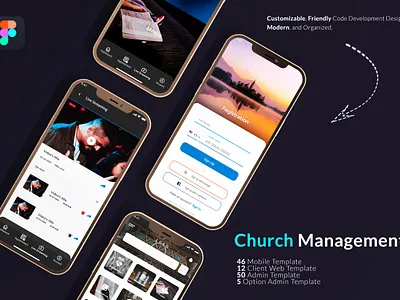 Church Management App app design figma figmadesign icon typography ui ux web website