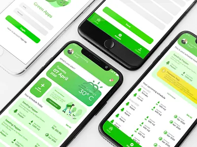 Green Apps android app design app design figma ui ux web xd xd design