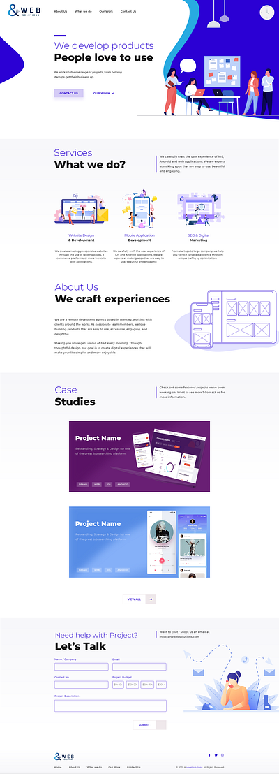 Andweb Solutions illustration web app web design web designer