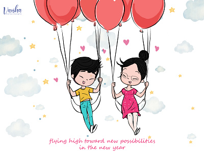 New Year-New Beginings artist creative design girl illustration illustration newpossibilities newyear newyear2021 poster