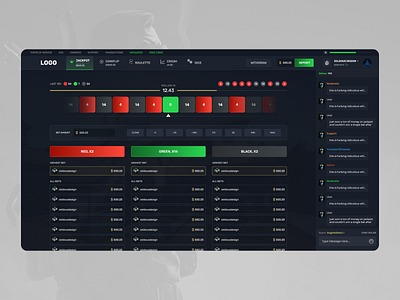 Gambling Website UI casino crypto csgo design gambling gfx graphic graphic design graphics online casino skins ui ui design uidesign user interface ux web