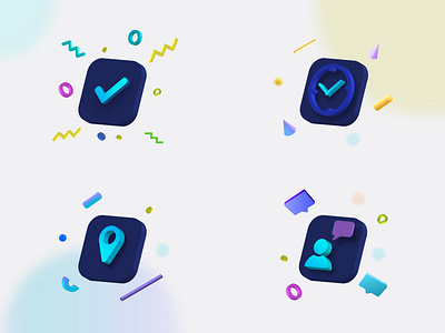 MINI 3D - Icon set icon icon design icon set iconography icons illustrator ui uxdesign website