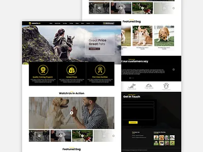 A Dog Selling Website branding design dog dog selling dogs ecommerce ecommerce design landing design landing page design landingpage ui website website design