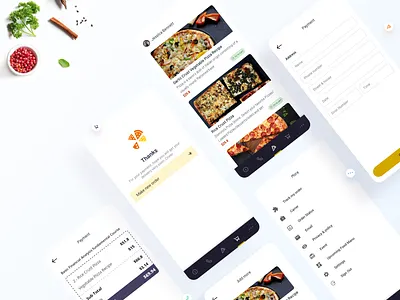 Pizza restaurant app UX process app card case study casestudy clean fresh morshad96 organic pizza resturant resturent ux ux process