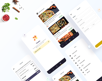 Pizza restaurant app UX process app card case study casestudy clean fresh morshad96 organic pizza resturant resturent ux ux process