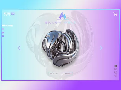 3D Elements Web Landing Page Design. amazing cool design design art designer designs futuristic illustration minimal photoshop sparkdesigns tech technology uxui web web design webdesign website website design websites