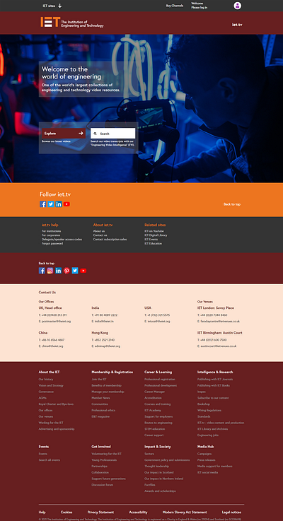 IET TV website design