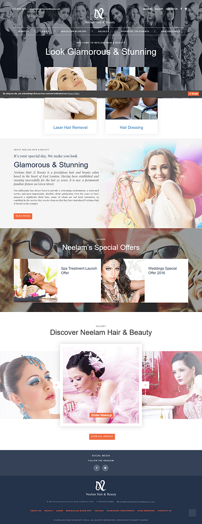 neelamshairandbeauty website design