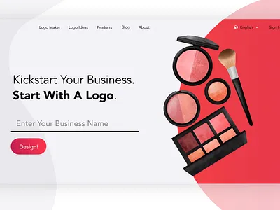 Makeup Artists Landing Page design icon illustrator typography ui ux vector web