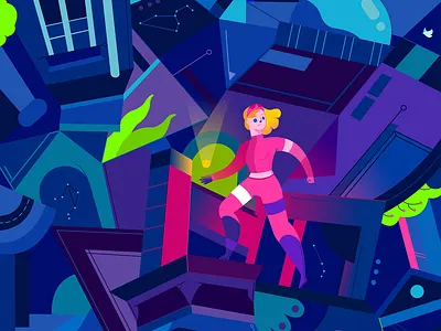 Through Time and Space artdesign illustration jayekang vector vectornator