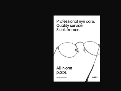 Poster for Optika Fröhlich art direction branding