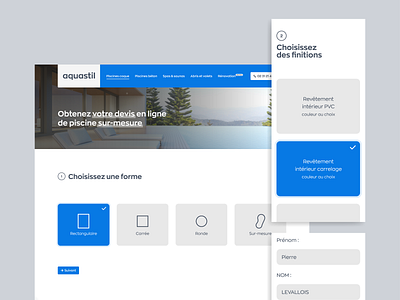 Aquastil Piscines & Spas adobexd outdoor sauna spa swimming pool uidesign water webdesign