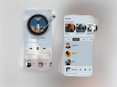Music Player dailyui mobile app mobile app design mobile design mobile ui music music app music player record player ui ux