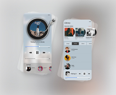 Music Player dailyui mobile app mobile app design mobile design mobile ui music music app music player record player ui ux