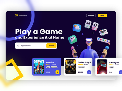 Game Store Web App Desain - GoGoGame design game game design glassphorism modernui ui uidesign uiux ux web web design web game webapp webapp design webapplication webdesign website design