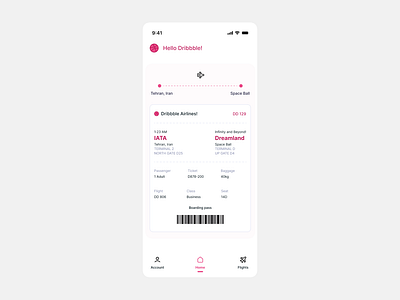 Dribbble Airlines! application branding design dribbble hello hello dribbble! hellodribbble illustration logo mobile plane ui