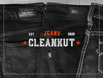 cleankut Jeans Logo branding font design fonts illustrator logo design logotype typography vintage logo