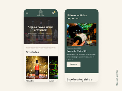 Portal da Sidra - mobile version aveiro cider elvas freelancer grid layout mobile mobile design mobile ui sidra ui ui designer ui ux uiux ux web design web designer website website design woocommerce