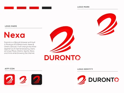 Duronto Browser Logo app icon d letter d letter logo logo logotype minimal modern logo