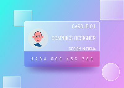 Glass morphic Card branding design figma figmadesign flatdesign glassmorphism icon illustration minimal uidesign vector