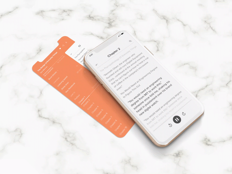 Aloud- Audiobook App Concept aesthetics after effects aloud app audiobook concept design future gif motion design orange typography ui ux