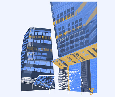 Skyscraper architecture buildings design illustration layered skyscraper texture