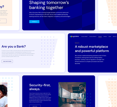 Synctera - Fintech Website branding design fintech branding ui ux ui design web