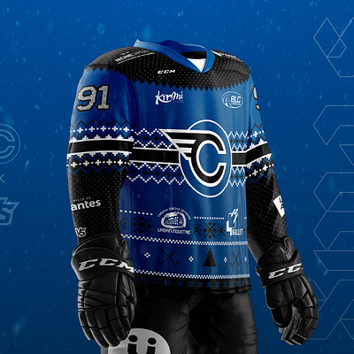 Corsaires de Nantes - Winter Jersey christmas ice hockey jersey sports winter