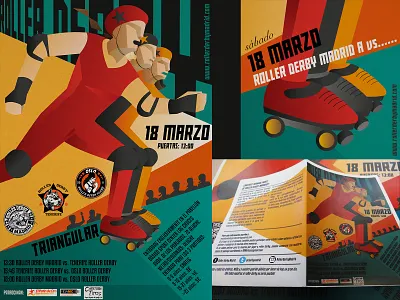 Roller derby event artwork branding desktop design graphic design illustration illustrator leaflet design printing design social media design