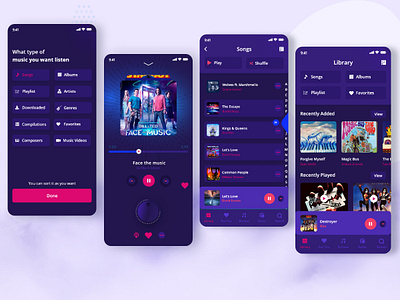 Music App android app android music app app dark app dark app ui ios app ios music app music ios app online music app pop music app