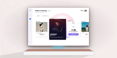 TV smart app UI design home landing minimal mockup operating system simple tasks tv app tv series typography uiux visual voice assistant webdesign website white