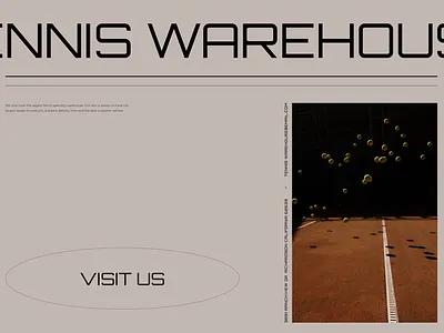 T.W banner banner banner design e commerce marketing minimalistic shop tennis visit