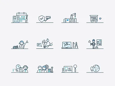 Engineering Icon Set branding design icon icons illustration limely