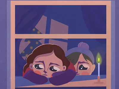 christmas night character characterdesign children christmas christmas night colour holiday illustration merry christmas merrychristmas siblings