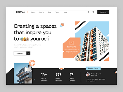 Quantam- Architecture Website Design architechture design architect architecture branding building design design agency design studio home interior design landing page portfolio property real estate services ui ux web web design website