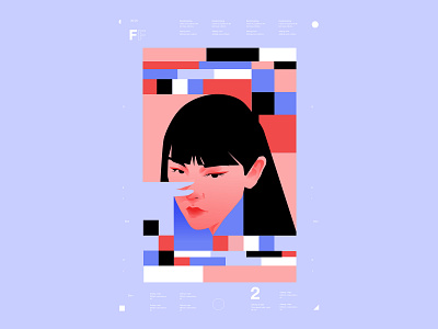 Something 2* abstract abstract pattern composition design girl girl illustration girl portrait grid illustration laconic layout lines minimal pastel pattern portrait portrait illustration poster shapes typography