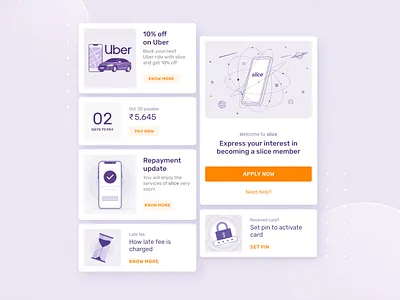 New Slice Homepage Cards branding design illustration product design ui ux