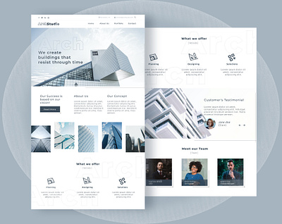 Arch Studio architecture designer figma webdesign webdesigner