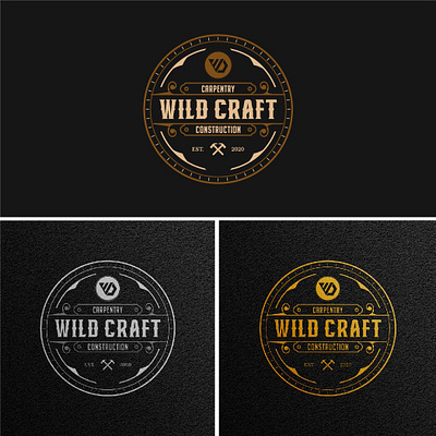 WILD CRAFT design illustration logo minimal typography vector