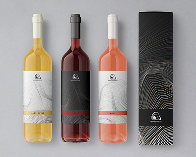 Derlaszento vinery - logo and package design bottle branding branding design business card cave design geologic logo minimal package design vector vinery wine wine bottle wine label winery