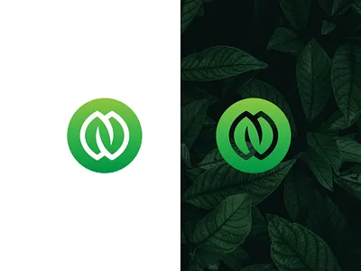 N LEAF LOGO brand branding design icon identity illustration leaf logo logo logo design logodesign minimal logo n logo organic art organic logo print