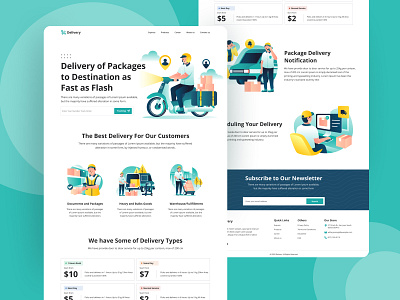 Delivery Service Mockup design ui ux web