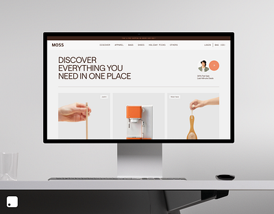 Moss Behance Project behance branding commerce design ecommerce logo minimal moss moss ecommerce orix sajon ui ux website website design